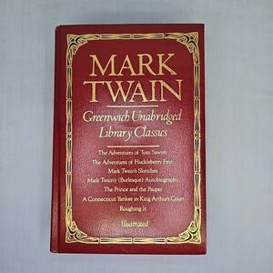 Mark Twain Greenwich Unabridged Library Classics 1982 Faux Leather Hardcover